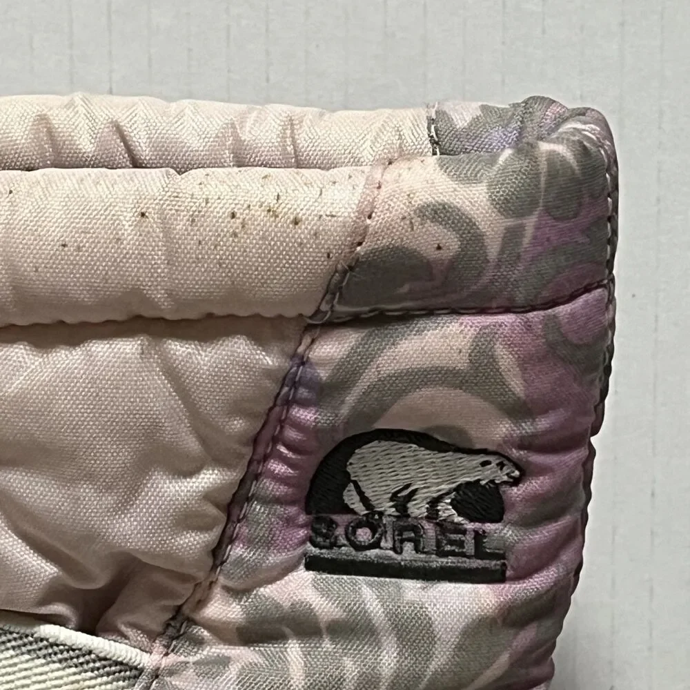 Sorel Club Girls Size 7 NC1799-636 Pink & Gray Lined Waterproof Winter‎ Boots